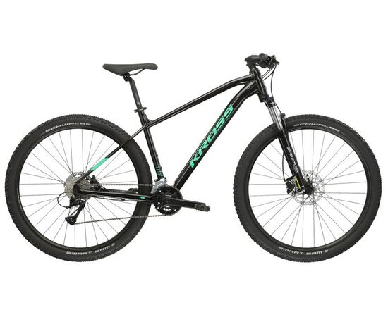Велосипед KROSS Level 1.0 M 29 (чёрный/зелёный), Цвет: черный, Размер рамы: XL
