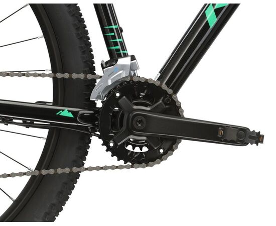 Велосипед KROSS Level 1.0 M 29 (чёрный/зелёный), Цвет: черный, Размер рамы: XL, изображение 4