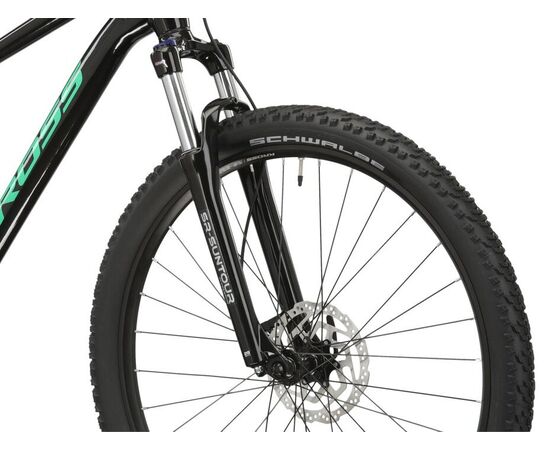 Велосипед KROSS Level 1.0 M 29 (чёрный/зелёный), Цвет: черный, Размер рамы: XL, изображение 7