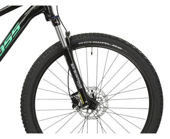 Велосипед KROSS Level 1.0 M 29 (чёрный/зелёный), Цвет: черный, Размер рамы: XL, изображение 8