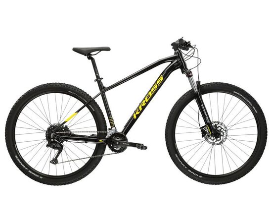 Велосипед KROSS Level 2.0 M 29 (чёрный/жёлтый), Цвет: черный, Размер рамы: M