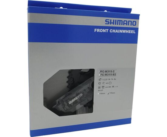 Система Shimano Altus FC-M315-2 175 мм кв. 36/22T без защиты (чёрный), изображение 3