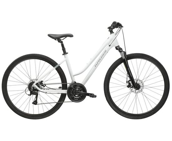 Велосипед KROSS Evado 3.0 D 28 (белый/глянцевая сталь)