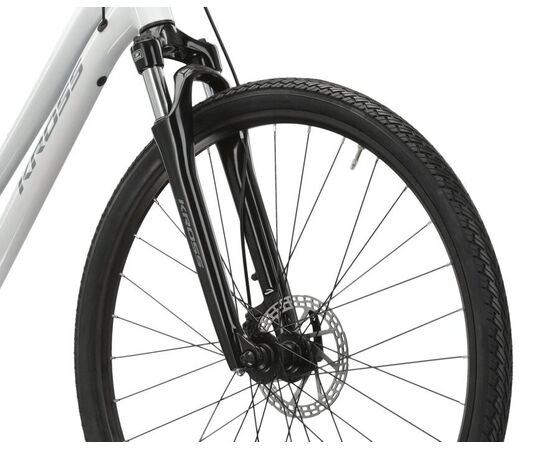 Велосипед KROSS Evado 3.0 D 28 (белый/глянцевая сталь), Цвет: белый, Размер рамы: L, изображение 7