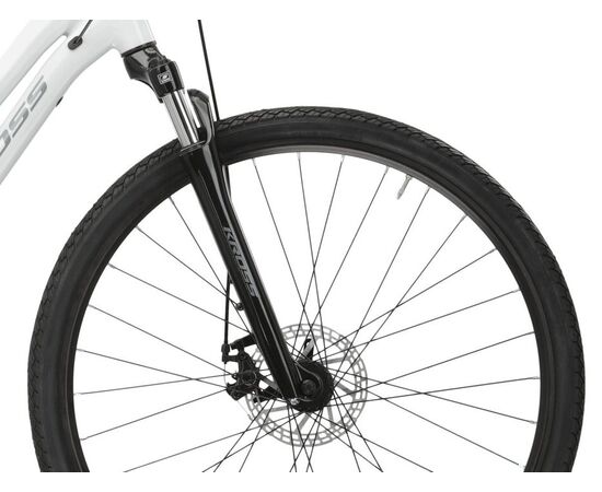 Велосипед KROSS Evado 3.0 D 28 (белый/глянцевая сталь), Цвет: белый, Размер рамы: L, изображение 9