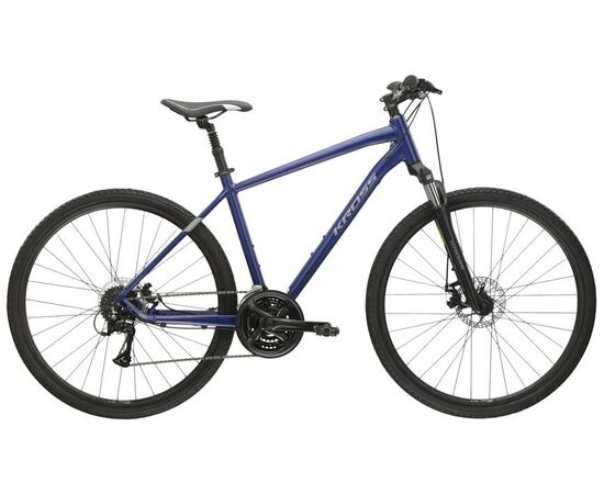 Велосипед KROSS Evado 3.0 M 28 (темно-синий/серебристый матовый), Цвет: синий, Размер рамы: M