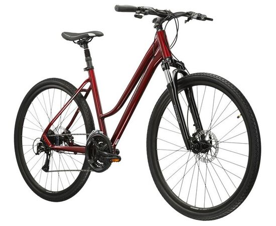 Велосипед KROSS Evado 4.0 D 28 (рубиновый/черный глянец), изображение 2