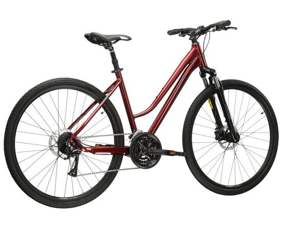 Велосипед KROSS Evado 4.0 D 28 (рубиновый/черный глянец), изображение 3