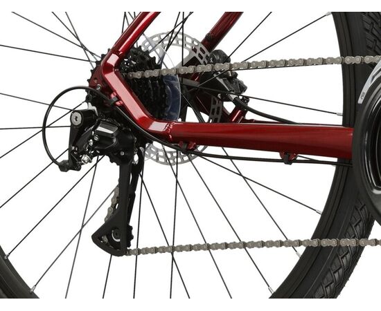 Велосипед KROSS Evado 4.0 D 28 (рубиновый/черный глянец), изображение 9