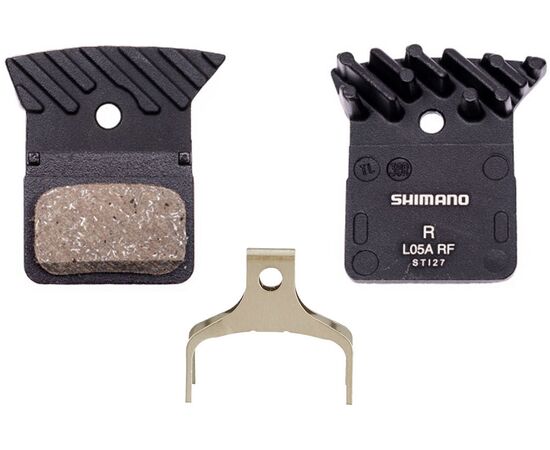 Колодки тормозные Shimano L05A с радиаторами, органические, на алюминиевой пластине