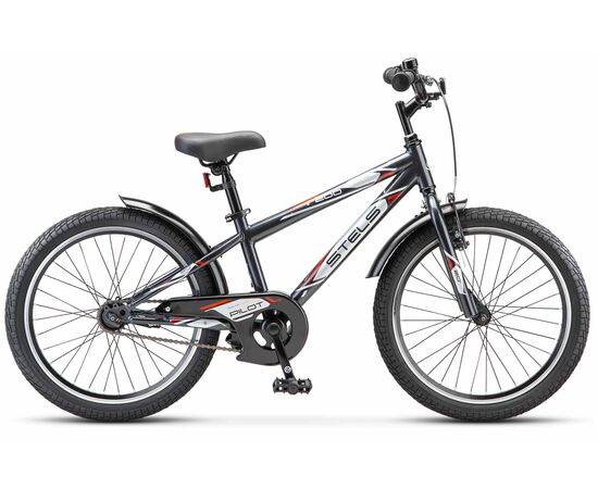 Детский велосипед Stels Pilot 200 VC 20" (тёмно-серый), Цвет: серый, Размер рамы: 11"