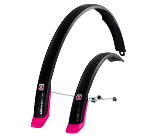 Щитки для велосипеда SIMPLA UBIQUIT 46 SDL (чёрный/розовый), Цвет: розовый
