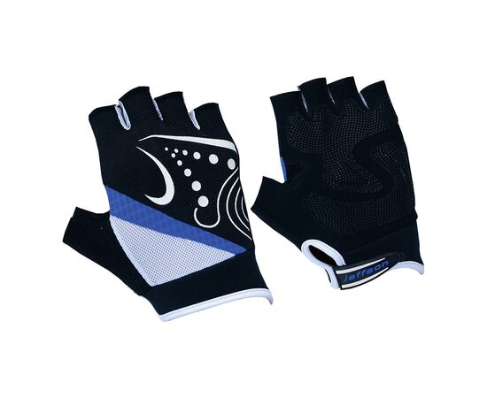 Перчатки JAFFSON SCG 47-0118 (чёрный/белый/синий), Цвет: синий, Размер: M