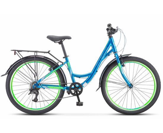 Велосипед Stels Miss 4300 V 24" (морской волны), Цвет: синий, Размер рамы: 14"