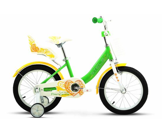 Детский велосипед Stels Little Princess KC 16" (салатовый), Цвет: зелёный, Размер рамы: 9,8"