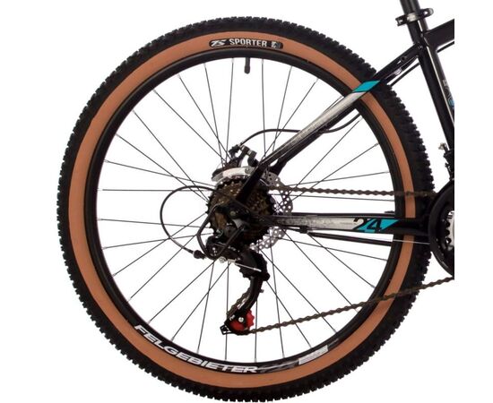 Велосипед Foxx Caiman 24" (чёрный), Цвет: черный, Размер рамы: 12", изображение 5