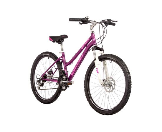 Подростковый велосипед Novatrack Jenny PRO D (вишнёвый), Цвет: сиреневый, Размер рамы: 14", изображение 2