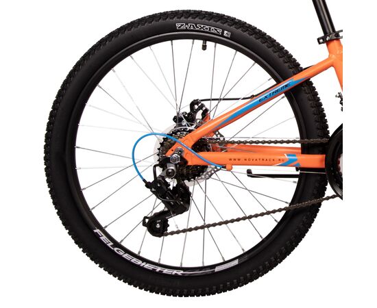 Велосипед Novatrack Extreme 21.D 24" (алюминиевый, оранжевый), Цвет: оранжевый, Размер рамы: 13", изображение 5