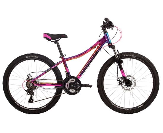 Велосипед Novatrack Katrina 21.D 24" (фиолетовый металлик), Цвет: фиолетовый, Размер рамы: 10"