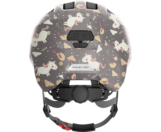 Шлем детский ABUS Smiley 3.0 (серый с лошадками), Цвет: серый, Размер: 45-50, изображение 3