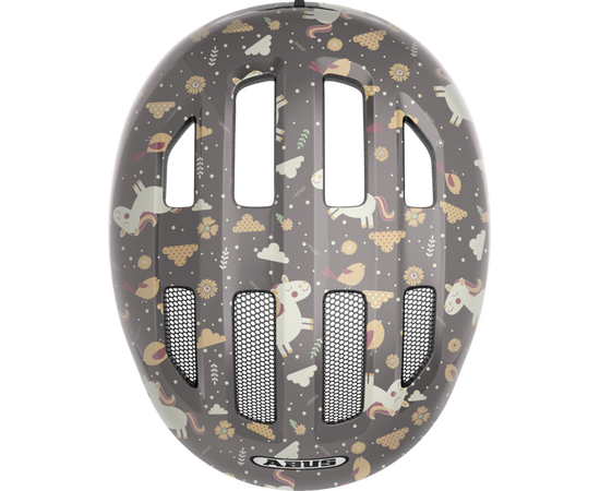 Шлем детский ABUS Smiley 3.0 (серый с лошадками), Цвет: серый, Размер: 50-55, изображение 4