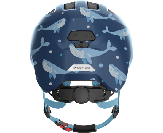 Шлем детский ABUS Smiley 3.0 (голубой с китами), Цвет: синий, Размер: 50-55, изображение 3