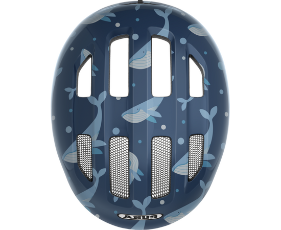 Шлем детский ABUS Smiley 3.0 (голубой с китами), Цвет: синий, Размер: 50-55, изображение 4