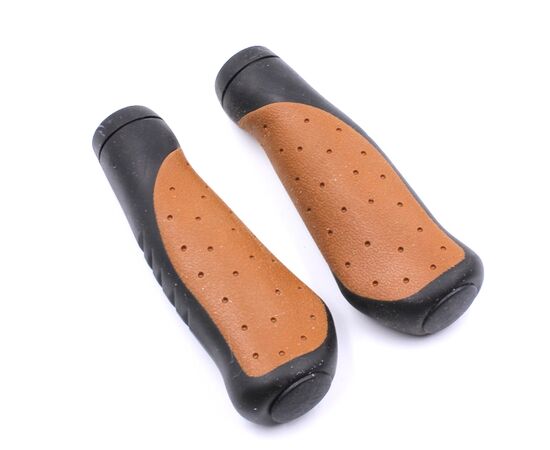 Грипсы HL-G302 L-135 (чёрный/коричневый), изображение 2