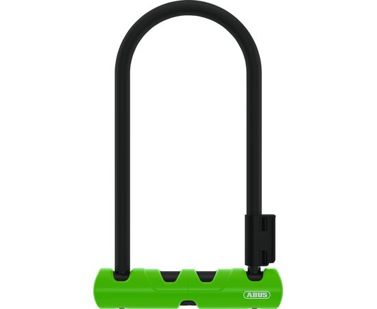 Велозамок скоба на ключ ABUS Ultra Mini 410/150HB 180х80 мм с кронштейном 05-0034595 (черно-зеленый)