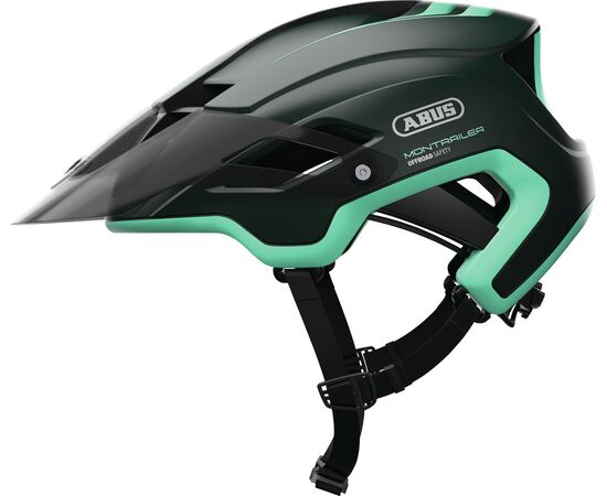 Шлем MTB ABUS Montrailer (smaragd green, зелено-черный), Цвет: зелёный, Размер: 55-58