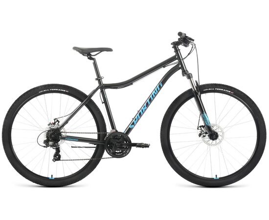 Велосипед Forward SPORTING 29 2.0 disc (черный/бирюзовый), Цвет: графитовый, Размер рамы: 19"