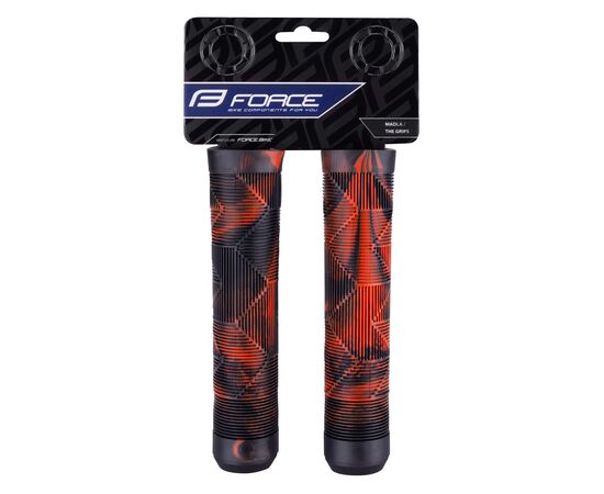 Ручки руля резиновые Force BMX145 382084 (чёрно-красные), Цвет: красный, изображение 3