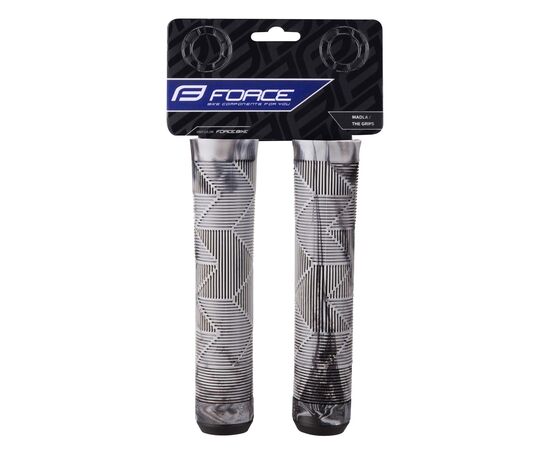 Ручки руля резиновые Force BMX145 382085 (чёрно-серые), Цвет: серый, изображение 3
