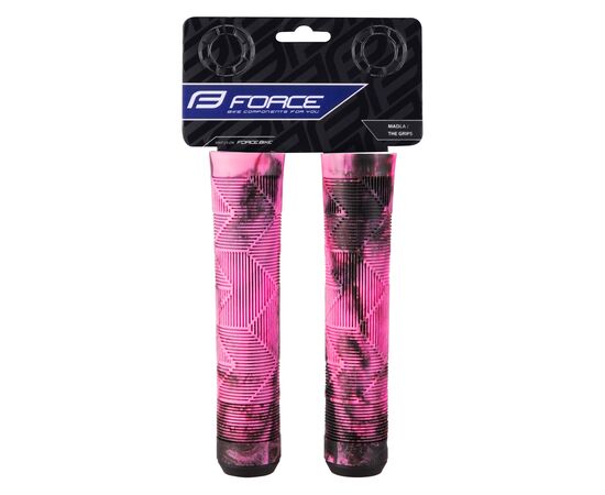 Ручки руля резиновые Force BMX145 382086 (чёрно-розовые), Цвет: розовый, изображение 3