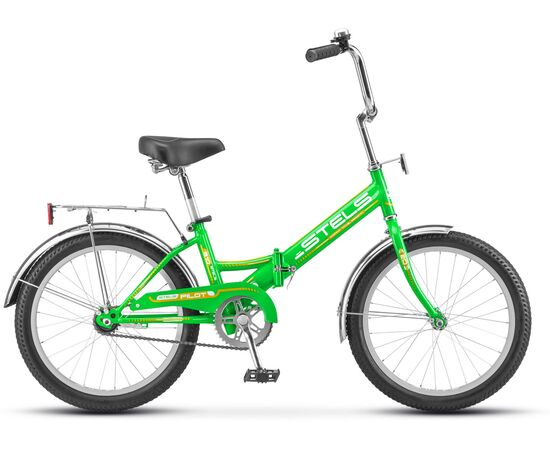 Складной велосипед Stels Pilot 310 20" (зелёный/жёлтый), Цвет: зелёный, Размер рамы: 13"