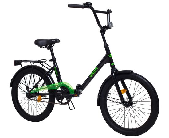 Велосипед Aist Smart 20 1.1 20 (чёрный/зелёный), Цвет: зелёный, Размер рамы: 20", изображение 2