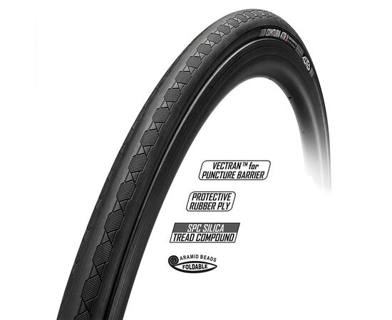 Покрышка TUFO Comtura 4TR 25, 25-622 (700x25C), шоссе, 5–7 bar (75–100 p.s.i.), TPI 210/375 (чёрный), изображение 2