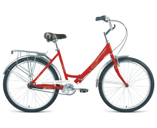 Велосипед Forwad SEVILLA 26 3.0 (красный матовый/белый), Цвет: красный, Размер рамы: 18,5"