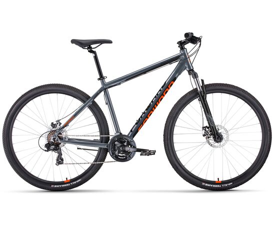 Велосипед Forward APACHE 29 2.0 D CLASSIC (серый матовый/оранжевый), Размер рамы: 17"