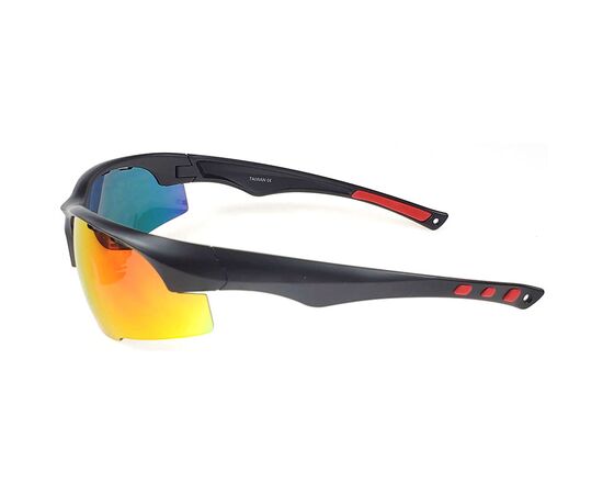 Очки солнцезащитные 2K S-18007-B (чёрный матовый / чёрно-красный revo), изображение 2