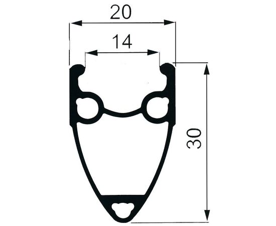 Обод двойной Remerx Taurus 28" 5-380215, GBS (622x20/14x30 36отв.), FV (серебристый), изображение 2
