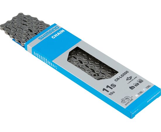 Цепь Shimano LG500, Link Glide, 9/10/11 ск., 126 зв., с замком