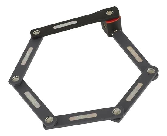 Складной велозамок на ключ ABUS Bordo uGrip 5700/80 см с кронштейном 05-0084425 (черно-серый), изображение 3