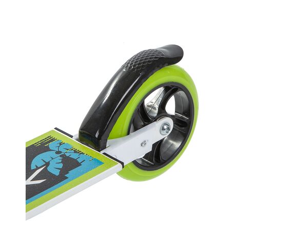 Городской самокат Novatrack JUNGLE 145 Steel (бело-зеленый), Цвет: салатовый, изображение 5