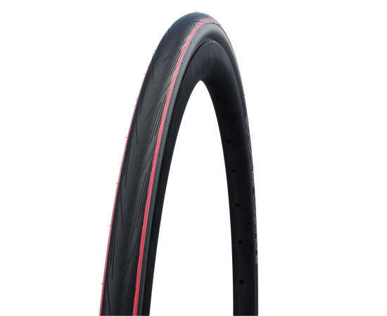 Велосипедная покрышка Schwalbe LUGANO II 700x25C (25-622), K-Guard, 50TPI, Red Stripes, Цвет: красный, Ширина: 1.00" (25 мм)