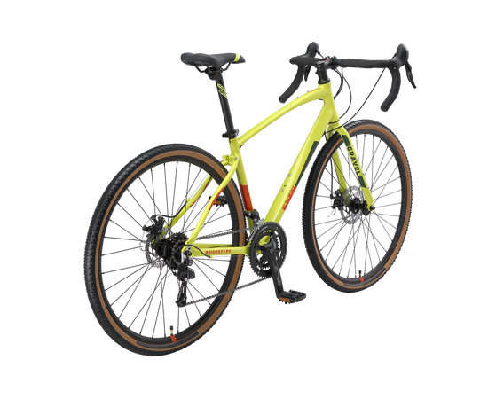 Велосипед Stark'24 Gravel 700.3 D (лимонный матовый/оранжевый, зеленый), Цвет: жёлтый, Размер рамы: 20", изображение 2