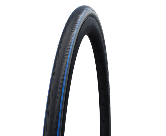 Велосипедная покрышка Schwalbe LUGANO II 700x25C (25-622), K-Guard, 50TPI, Blue Stripes, Цвет: синий, Ширина: 1.00" (25 мм)