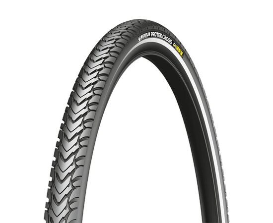 Покрышка 700x47C (47-622) Michelin PROTEK CROSS MAX (чёрный, светоотражающая полоса), Цвет: черный, Ширина: 1.85" (47 мм)