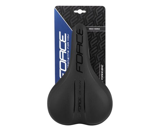 Седло туристическое Force COMFORT GEL MAN 20175 (чёрное), изображение 5