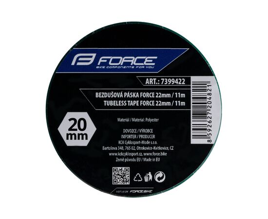 Лента бескамерная Force 20мм x 11м (зелёная), изображение 2